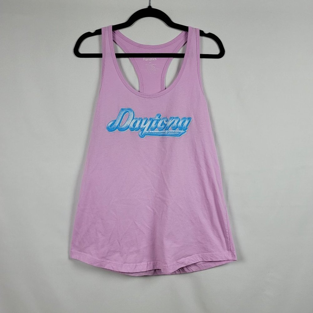 Fanatics plus size Daytona Beach Daytona 500 racer back graphic tank top